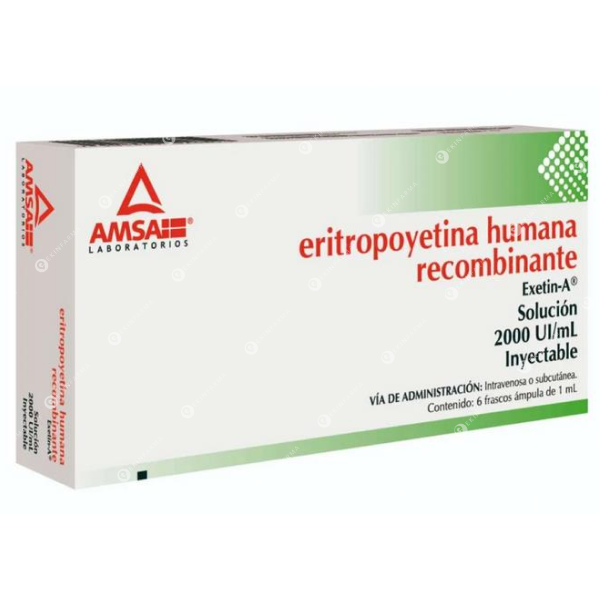 Eritropoyetina Humana  2000UI/1mL x 6 Ámpula