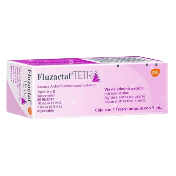 Fluzactal Tetra 1 dósis 0.5 mL x 5 Ámpula
